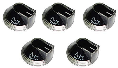 Electrolux Rex Aeg Zanussi - Kit 5 manopole per cucina piano cottura a gas - 4055130225 - M4482/OR - Prodotto originale