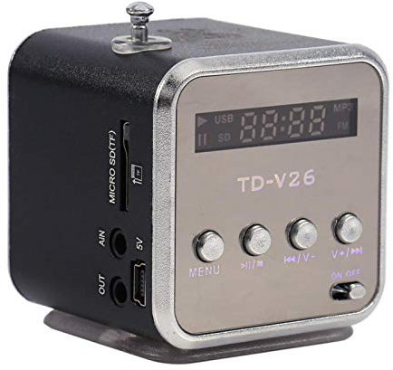 Joyzan Mini Speaker Music Player, Wireless Portable FM Battery Powered Radio FAT16 / FAT32 File System Stereo Speaker PC Fashion Support TF Card U Disk USB Digital Display Screen Cell Phone Sound Bar