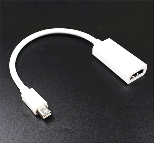 SHANFEILU Mini DisplayPort to HDMI Adapter Mini DP Male to HDMI Female Adapter HD 1080P TB 2.0 for Air/Pro,Pro/Dock,Monitor,Projector White 6.3 inch