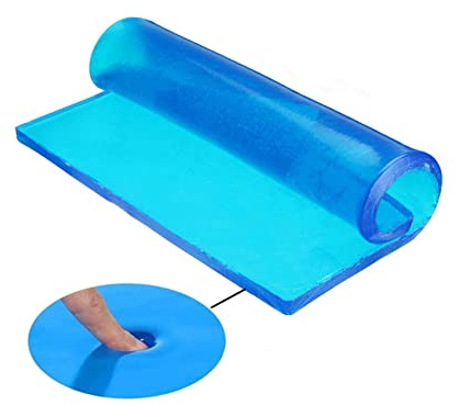 LisylineAuto Motorcycle Seat Gel Pad Shock Absorption Mats Reduce Fatigue Comfortable Soft Cooling Fabric Cushion Blue Cool DIY Saddle Office Chair Cushion(20 x 20 x 2cm)
