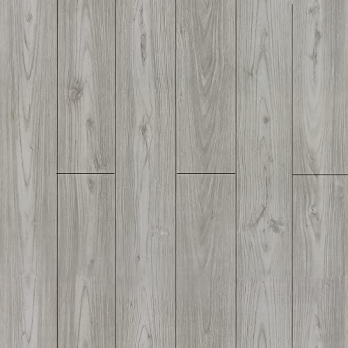 Timeet Self Adhesive Floor Tile Vinyl Flooring Grey Wood Effect 15X90cm 12pcs Peel and Stick Tile Sticker Laminate Flooring Wooden Flooring for Kitchen Living Room and Bathroom Floor Planks