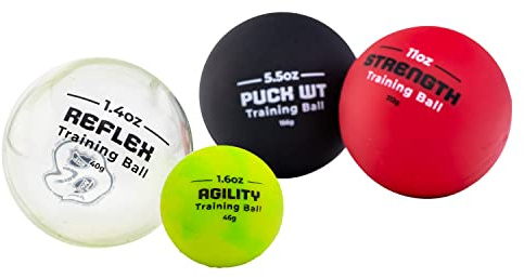 Franklin Sports Stickhandling Balls - Kit per allenamento palle da hockey, quattro palline incluse