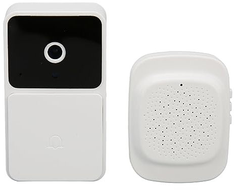 Videocitofono Wireless, Videocamera per Campanello Intelligente Wi-Fi da 2,4 GHz con APP, Supporto per Citofono Vocale per Visione Notturna Fotocamera per Campanello di Sicurezza