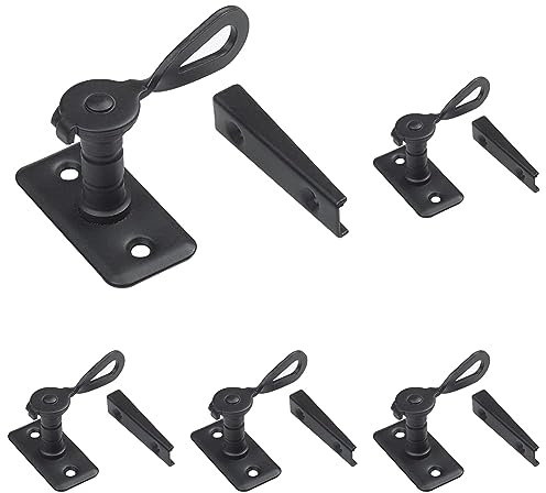 Amig - Aldabilla Tipo San Sebastián para Contraventanas Mod.12x15 mm, color negro (Paquete de 5)