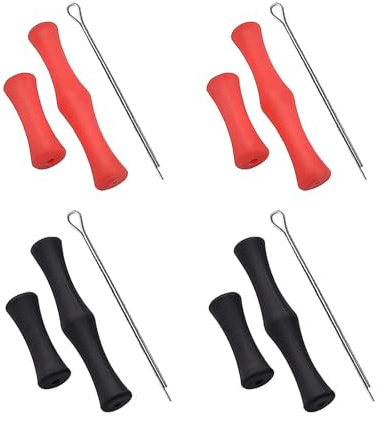 AMYXIYUAN Archery Bowstring Finger Protector, 4Pcs, Black Red | Finger Guard Bow, Soft, Reusable, Silicone