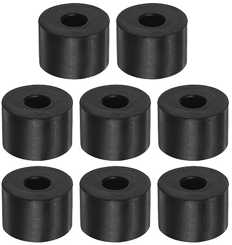 QUARKZMAN 8Stk Gummi Unterlegscheiben Gummi Abstandshalter 30mm AD 10mm ID 20mm Dicke Neoprene Runde Schwingungsdämpfer Pads Isolator Buchsen Distanzhülsen für Autos Boot Zubehör Schwarz