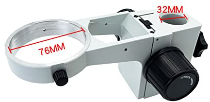 Verbesserter Mikroskop-Adapter für Stereo-Mikroskop-Fokuseinstellungsarm, Mikroskop-Kopfhalter, Mikroskop-Zubehör, Mikroskop-Kopfhalterung, Mikroskopständer mit verstellbarem Drehknopf, 25 cm/32 cm