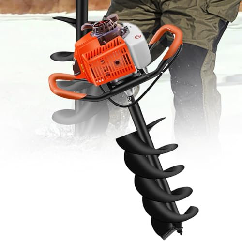 Tarière pour Poteaux,foreuse pour Trous De Poteaux,tarière De Jardin,Pelle pour Trous De Poteaux Alimentée Au Gaz,Pelle pour La Plantation,Haute Résistance, Résistance à l'usure,Haute Efficacité 30cm