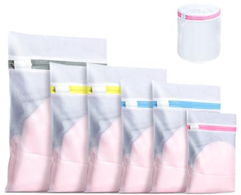 EOAMGO 7 Stück Wäschenetz für Waschmaschine, Wäschenetze Mit Reißverschluss, Wäschenetz groß, Wäschesack Wäschebeutel für Empfindliche Wäsche