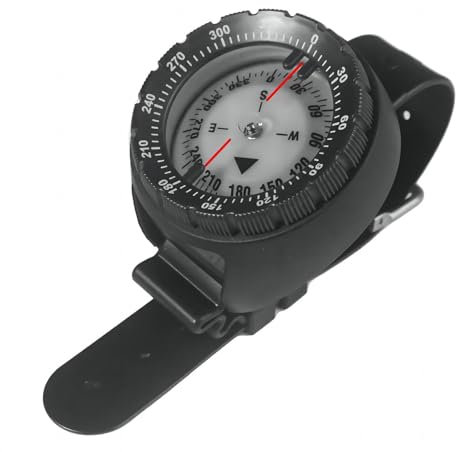 ZHGUIMING Bussola subacquea digitale da 50 m Navigatore impermeabile professionale Orologio subacqueo digitale luminoso bilanciato for il nuoto(schwarz)