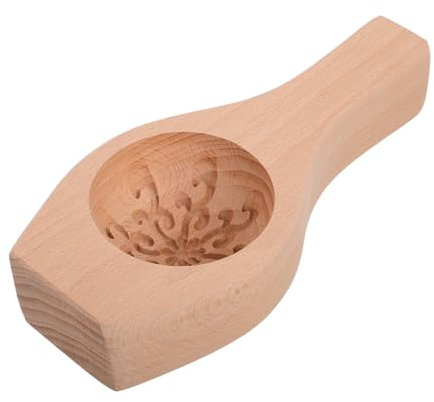 VINTORKY Wooden Pastry Mold for Steamed Buns Dumplings DIY Flower Shape Press Mold Baking Tool