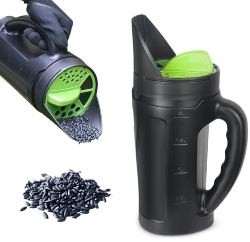Generisch Handstreuer,Handgehaltener Salzstreuer,Einstellbarer manueller Streuer einfachem Gießen für Rasen,Garten,Handstreuer,Salzstreuer mit Einstellbarer Lochgröße für Gartenpflege
