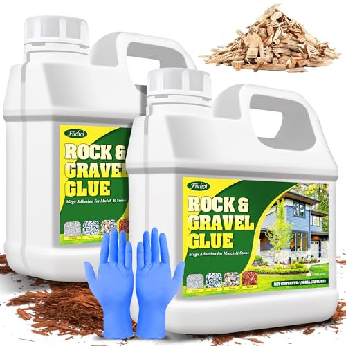 Aglutinante de Grava, 2L Resina Fijador Grava con Aplicador para Paisajismo, Caminos De Jardín, No Tóxico, Listo para Usar - Adhesivo Piedras para Corteza de Pino y Grava en Bordes