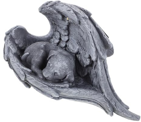 MALUGOGO Estatuas Conmemorativas para Mascotas de Perro de Resina para Exteriores Decoración para Jardín Patio Cementerio Piedra Conmemorativa para Perros