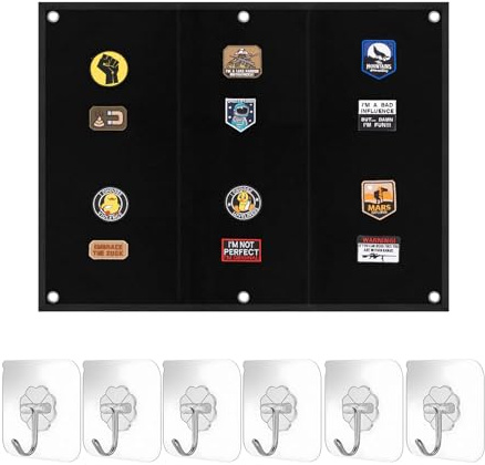 GmwyCzV Panel Táctico para Parches, 60 x 45 cm Paneles de Parche Tácticos, Plegable Panel de Patch con Ojales, Tablero de Parche Militar Táctico, para Insignias, Sellos, Parches, Pegatinas