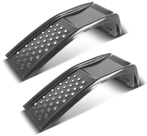 STAHLWERK Rampes d'accès – 2 rampes d'accès en acier avec charge de 3,6 t par paire, pour pneus jusqu'à 230 mm de largeur, 900 x 300 x 240 mm, 2 cales pour voiture/camion