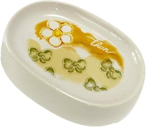Thun Piattino Portasapone in Ceramica, Stile Elegante, Accessorio Bagno
