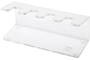 MAUL Stempelträger aus Acryl | Organizer für 4 Stempel | Ideal als Ordnungshelfer für Schreibtisch, Regal und Büro | Stempelhalter inkl. Haftnoppen für rutschfesten Stand | Transparent