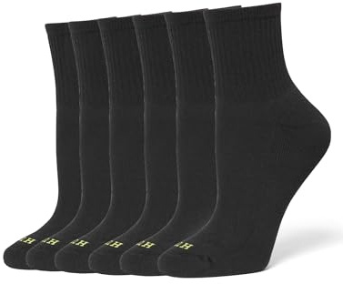 HUE damstrumpor (förpackning med 6), Svart – 6-pack, one size