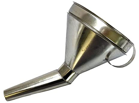 Metal Fuel Petrol Diesel Water Funnel with metal Strainer