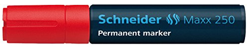 Schneider Skrivmaskiner permanentmarkör Maxx 250, påfyllningsbar, 2 +7 mm, röd
