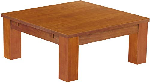 B.R.A.S.I.L.-Möbel Brasilmöbel Couchtisch Rio Classico 90x90 cm Kirschbaum Wohnzimmertisch Holz Tisch Pinie Massivholz Stubentisch Beistelltisch Echtholz Größe und Farbe wählbar