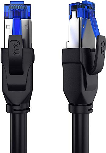 Primewire 10m - Cavo di Rete Cat 8.1 di Alta qualitá - 40 Gbits - SFTP PIMF - RJ45 Switch Router Modem Access Point - Cavo ethernet LAN Fibra – Compatibile Cat 5 e Cat 6 - Nero da 10 Metri