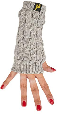 AlpacaOne Arosa Alpaka Pulswärmer für Damen aus 100% Baby Alpaka XS-XL