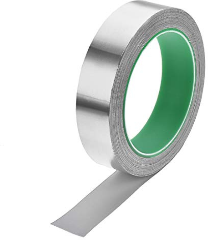 uxcell 25mm Aluminum Foil Tape High Temperature Tape for HVAC,Sealing,Patching Hot and Cold Air Ducts Adhesive Tape 20m/65ft