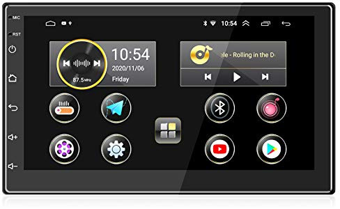 ANKEWAY 7 Pulgadas Radio de Coche 2 DIN Android 10,1 [2G+16G] Versión, FM/RDS Radio Coche Bluetooth con HiFi/WiFi/Navegación GPS, 1080P HD IPS Sistema Multimedia Internet del Coche de Pantalla Táctil