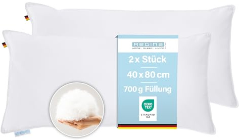 REGINA HOME SLEEP LIVING EST. 1967 Cuscino a 3 camere, 40 x 80 cm, confezione doppia, 600 g/100 g