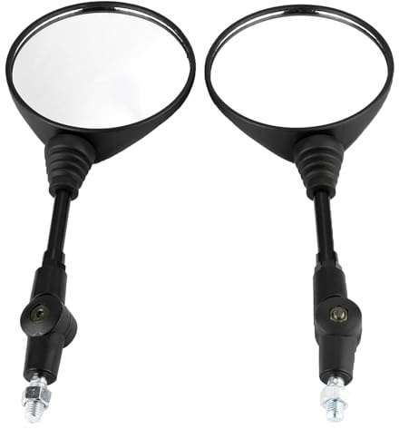 Ymiko 2Pcs Motorrad Klappspiegel Rückspiegel Runde Seitenspiegel Klappbare Motorradspiegel für KLX250 KL250