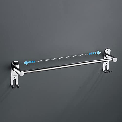 LANMOU Toalleros de Barra Extensible 50-90cm, Toalleros de Baño Pared de Acero Inoxidable Sin Taladro Soporte de Toalla para Baño Cocina Hogar Hotel Baño