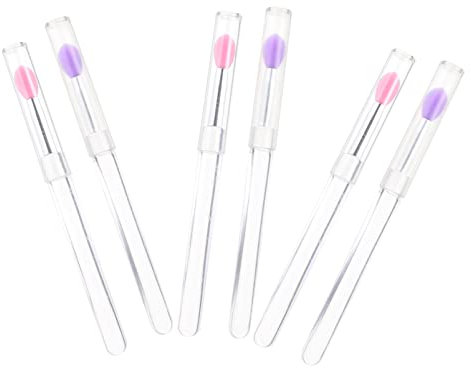 SHERCHPRY 6st Lippenpinsel Aus Silikon Mit Deckel Lippenstift Lippenmaske Augen-make-up-pinsel Kosmetischer Lippenstiftpinsel Lipgloss Maskenpinsel Mit Hut Kieselgel Reisen