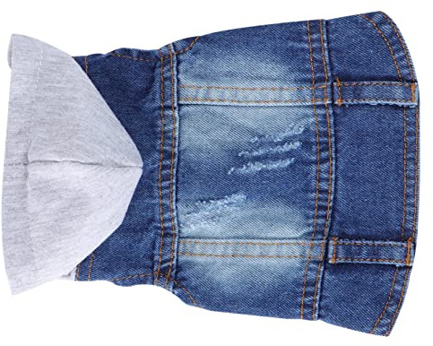 iplusmile Haustierwesten Frühlingsoutfit Jeansweste Mit Katze Welpen-Weste-Hoodie Fleeceweste Pyjama-Shirt Haustierkleidung Kleines Hundeshirt Hundebekleidung Welpen-Outfits Mit Hut Weiß