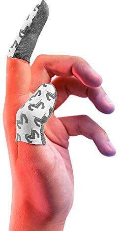 Ziurmut Gaaming Finger Sleeves, Silver Cloth PUBBG Thumb Sleeves, Mobile Finger Gloves Fingertip Gloves Game, Fingers Gloves for Gaaming
