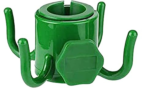 Haloppe Gancho para paraguas, accesorio de mano de obra fina, forma hexagonal, gancho de almacenamiento estable, color verde