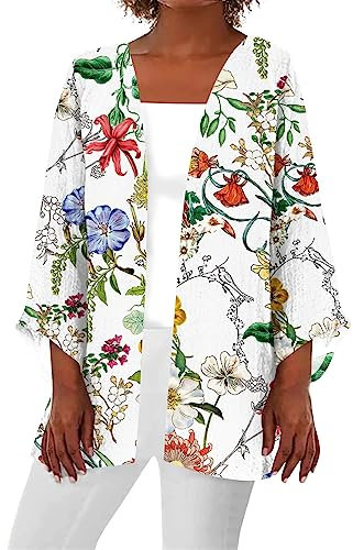 LSAltd Damenbekleidung Halloween Strickjacke Damen Kurz Damen Herbst Open Front Cardigan Mit Taschen Sweater Damen Blazer Weiß Damen Bolero Für Abendkleider Sweatjacke Damen Lang（5-Multicolor,XXL）