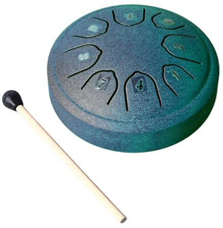 Steel Tongue Drum, 11 Notes, 8 Inch, Hand Pan Drum, with Carry Bag and Music Book, for Concert, Yoga, Meditation, Beginner, Kids