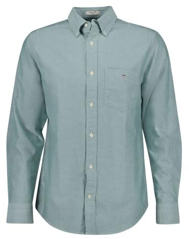 Slim Oxford skjorta, Djup skogsgrön, S