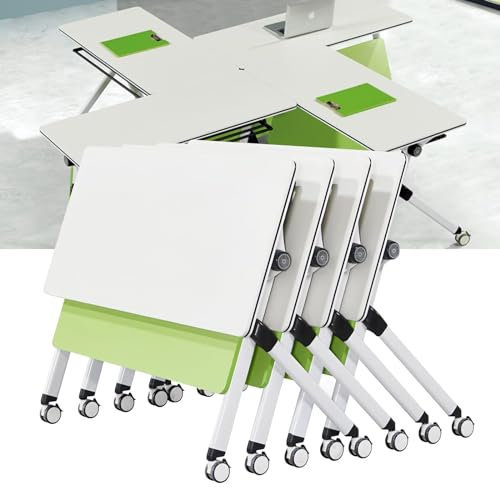 Besprechungstisch - Konferenztisch - Schreibtisch Klappbar, Mobiler Schulungstisch Mit Rollen, Rechteckiger, Klappbarer Konferenztisch, Klappbarer Besprechungstisch, Seminartisch ( Color : 4PCS , Size