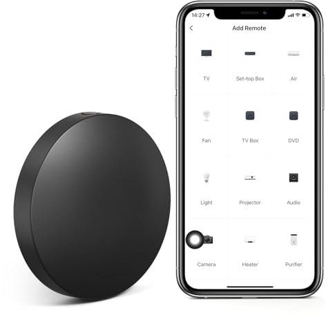 eMylo Télécommande Intelligente IR WiFi, Tuya IR+RF Universelle pour TV, climatisation, infrarouges, Compatible avec l'application Tuya/Smart Life, contrôle Vocal Alexa Google Home