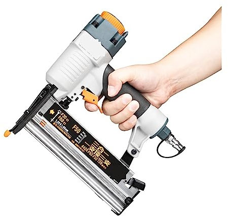 Tacker, 3-in-1 Carpenter Pneumatische Nagelpistole 18Ga/20Ga Holzbearbeitung Lufthefter F10-F50, T20-T50, 440K Nägel Zimmerei Dekoration für Holzbearbeitungs-, Profi- und Heimwerkerprojek