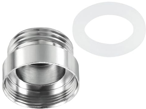MACHSWON Adaptador de Grifo M22*1.0 Hembra a G1/2 Macho, Conector de Aireador Cromado para Filtro de Agua de Manguera de Jardín, Plateado