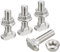 sourcing map M8x30mm T Slot Drop-in Bolt and M8 Hexagon Flange Nut Set, 30 Sets Hammer Head T-Bolt T Shape Stud Sliding Screw for 40 Series Aluminum Profile