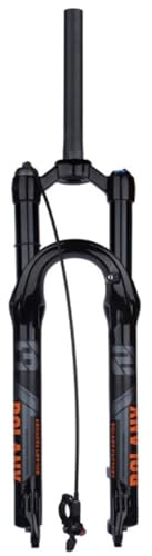 GEIRONV MTB Fahrradfedergabel Aus Aluminiumlegierung, 27,5/29 Zoll Scheibenbremsweg 120 MM Gerades Rohr Schnellspanner Luftgabel MTB/XC/AM/FR(Black-Remote Lock,27.5inch)