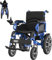 VOCIC V56 Sedia a rotelle elettrica pieghevole legger per disabili 150KG,30KM carrozzina elettrica stabile e robusta per anziani,40CM Pneumatici in gomma per tutti i terreni,Garanzia di 5 anni (Blu)