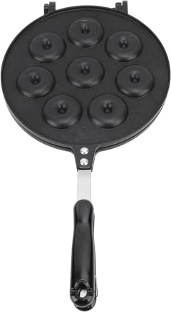YuRui TENG Aluminum Alloy Donut mould Baking Pan, Waffle Cake Pan with Handle, Non Stick and Easy to, for Making Donuts Cupcakes Cookies and Other Pastries, Even Heating, sturdy and Di