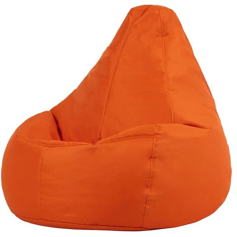 Bean Bag Bazaar Dalton Outdoor Bean Bag, Burnt Orange, Garden Chair, Water Resistant Fabric, Gaming Beanbag with Filling Included, Balcony Chair, Garden Seat, Outdoor Seating
