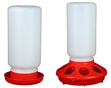 Baby kyckling matare och vattenautomat kit för fjäderfä fount för upp till 8 kycklingar lätt att rengöra mycket praktiskt för kyckling vatten och matare brooder